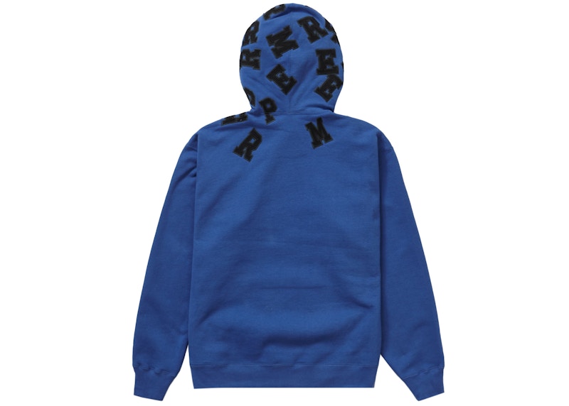 Supreme Scattered Appliqué Hooded Sweatshirt Washed Royal