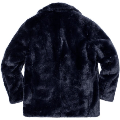 Supreme Schott Fur Peacoat Navy