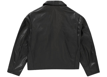Supreme Schott Leather Racer Jacket Black