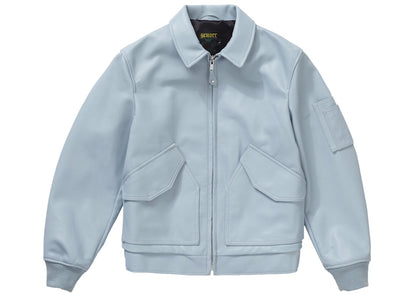 Supreme Schott Leather Tanker Jacket Light Blue