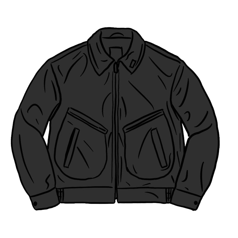 Supreme Schott Leather Work Jacket (SS21) Black