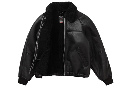 Supreme Schott Shearling Bomber Jacket Black