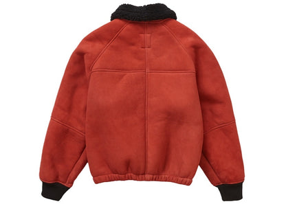 Supreme Schott Shearling Bomber Jacket Red