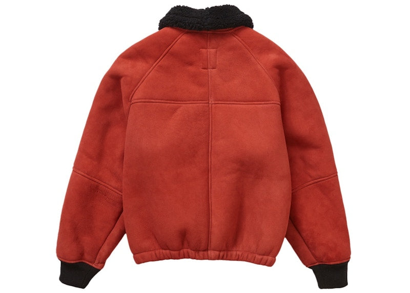 Supreme Schott Shearling Bomber Jacket Red