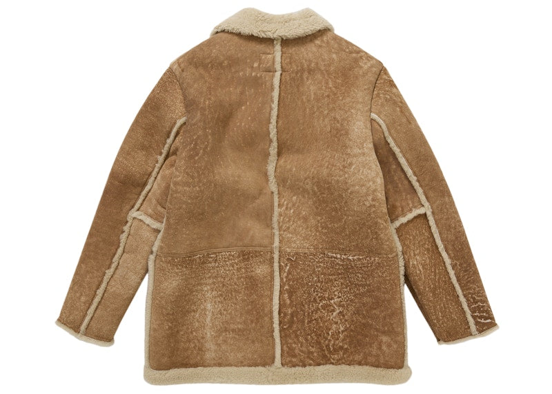 Supreme Schott Shearling Coat Tan
