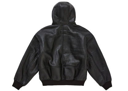Supreme Schott Shearling Hooded Work Jacket Black