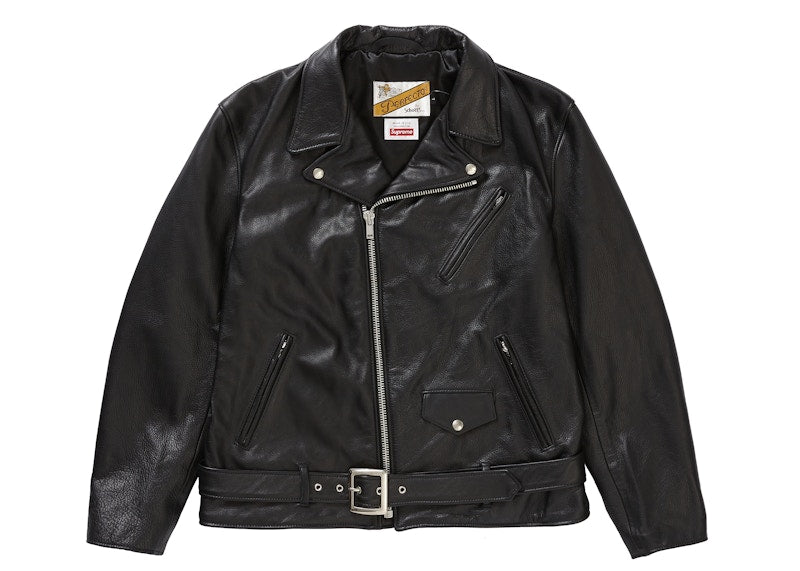 Supreme Schott The Crow Perfecto Leather Jacket Black