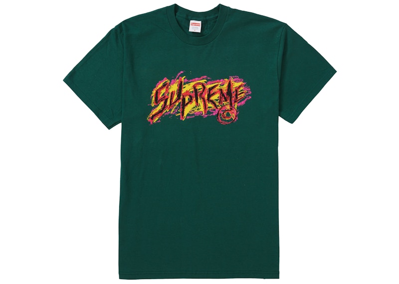 Supreme Scratch Tee Dark Green