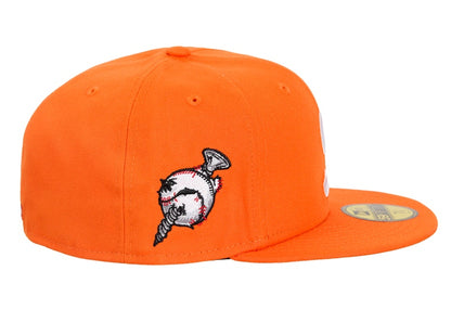 Supreme Screw Ball S Logo New Era 59Fifty Fitted Hat Orange