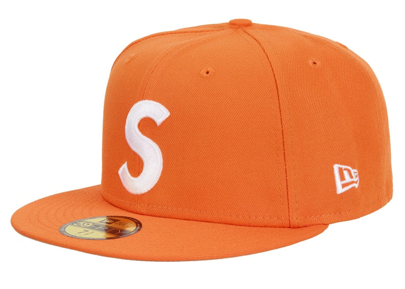 Supreme Screw Ball S Logo New Era 59Fifty Fitted Hat Orange