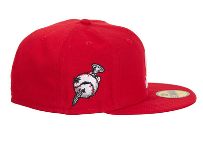 Supreme Screw Ball S Logo New Era 59Fifty Fitted Hat Red