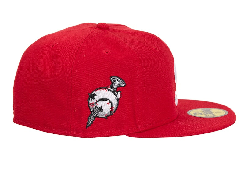 Supreme Screw Ball S Logo New Era 59Fifty Fitted Hat Red