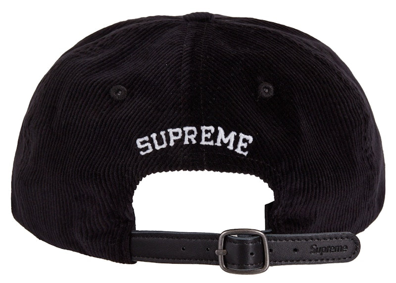Supreme Script Corduroy 6-Panel Black