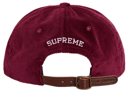 Supreme Script Corduroy 6-Panel Magenta