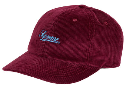 Supreme Script Corduroy 6-Panel Magenta