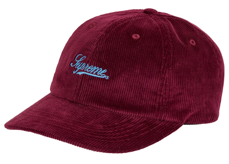 Supreme Script Corduroy 6-Panel Magenta