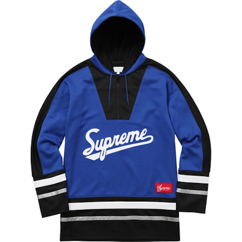 Supreme Script Hooded Hockey Top Royal