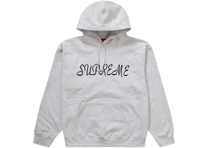 Supreme Script Hooded Sweatshirt Ash Grey