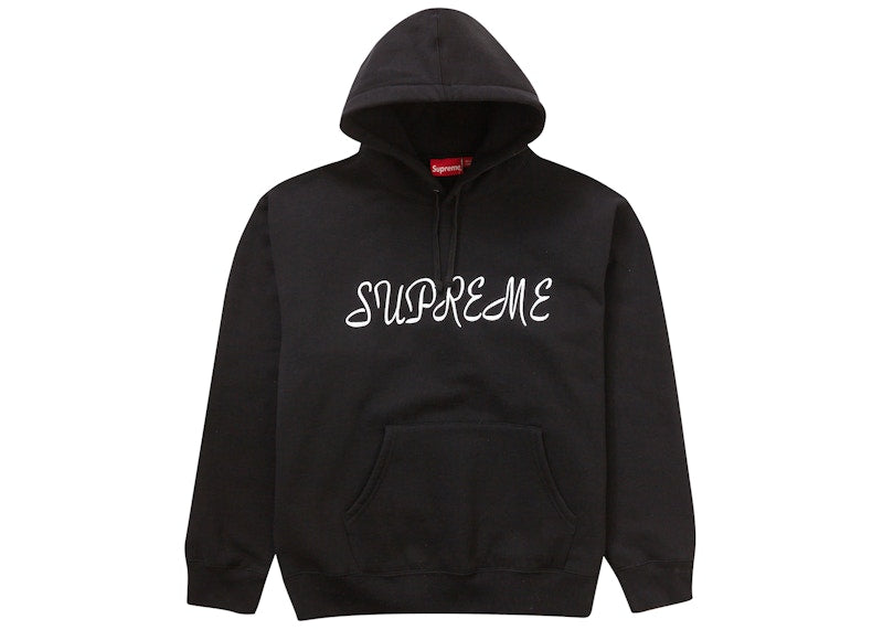 Supreme Script Hooded Sweatshirt Black