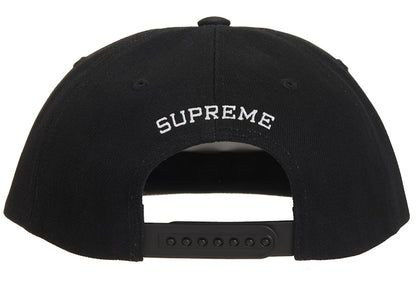 Supreme Script Logo 6-Panel Cap (SS24) Black