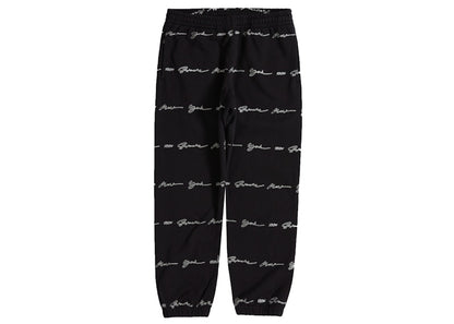 Supreme Script Stripe Sweatpant Black