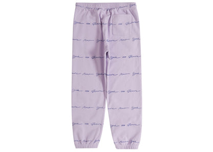 Supreme Script Stripe Sweatpant Pale Purple