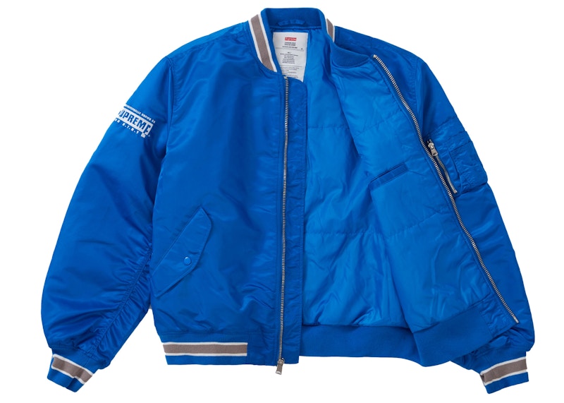 Supreme Second To None MA-1 Jacket Blue