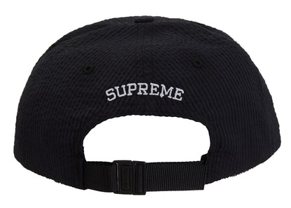 Supreme Seersucker S Logo 6-Panel Black