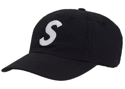 Supreme Seersucker S Logo 6-Panel Black