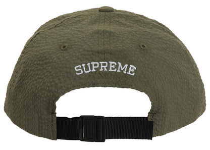 Supreme Seersucker S Logo 6-Panel Green