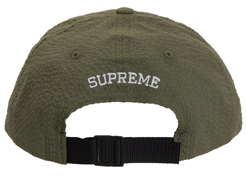 Supreme Seersucker S Logo 6-Panel Green