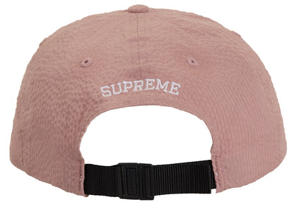 Supreme Seersucker S Logo 6-Panel Pink