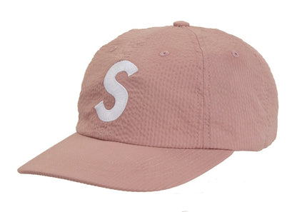 Supreme Seersucker S Logo 6-Panel Pink