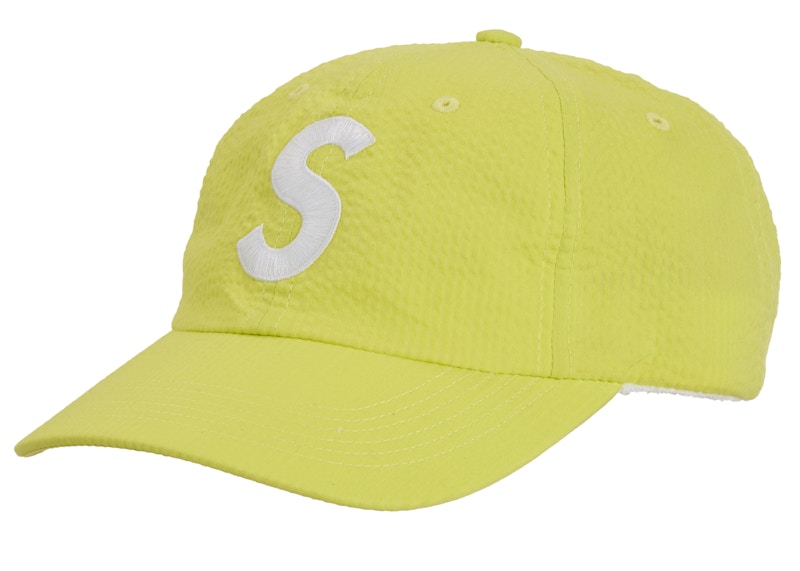 Supreme Seersucker S Logo 6-Panel Yellow