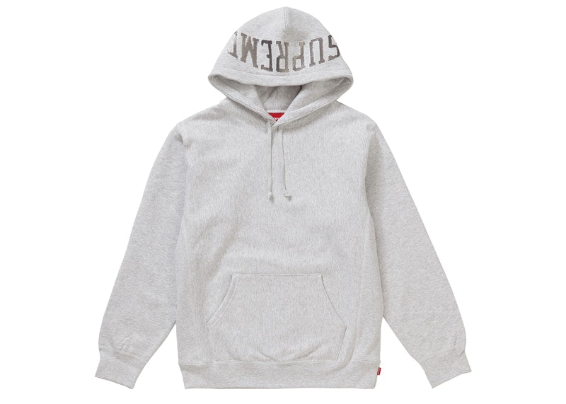 Supreme Sequin Arc Hooded Sweatshirt Ash Grey