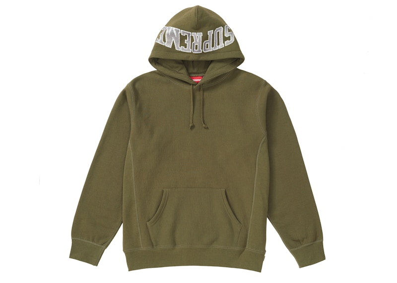 Supreme Sequin Arc Hooded Sweatshirt Dark Olive