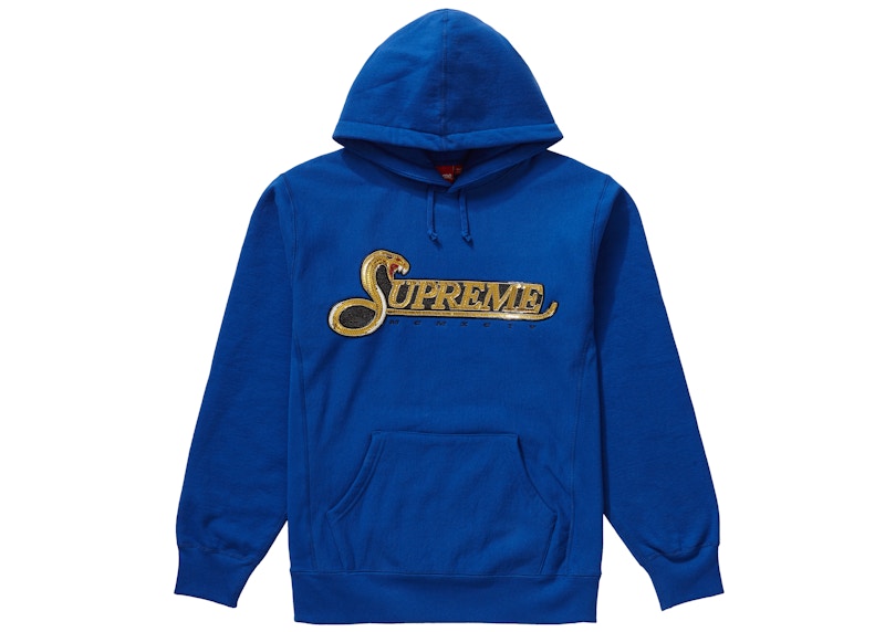 Supreme Sequin Viper Hooded Sweatshirt Royal