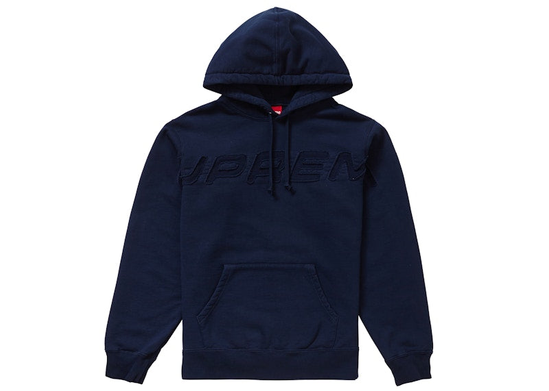 Supreme Set In Logo Hooded Sweatshirt Navy
