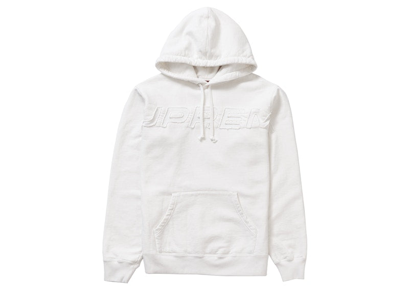 Supreme Set In Logo Hooded Sweatshirt White