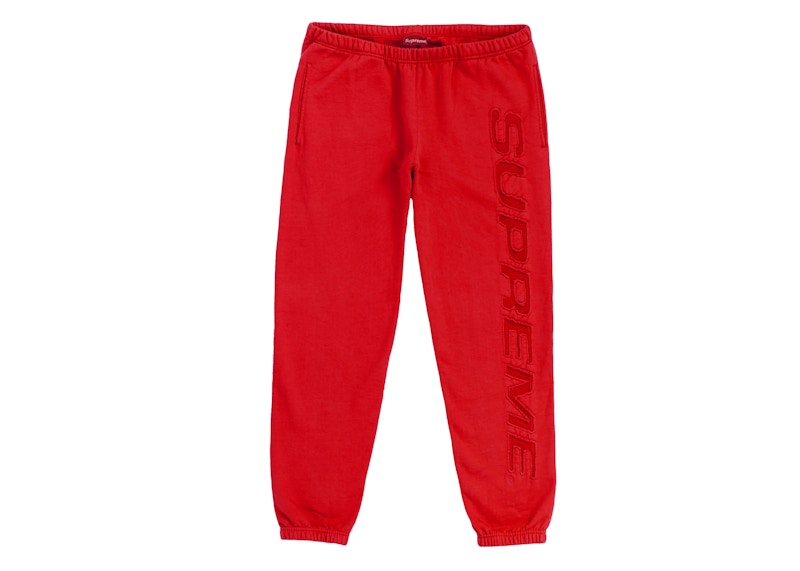 Supreme Set In Logo Sweatpant Red