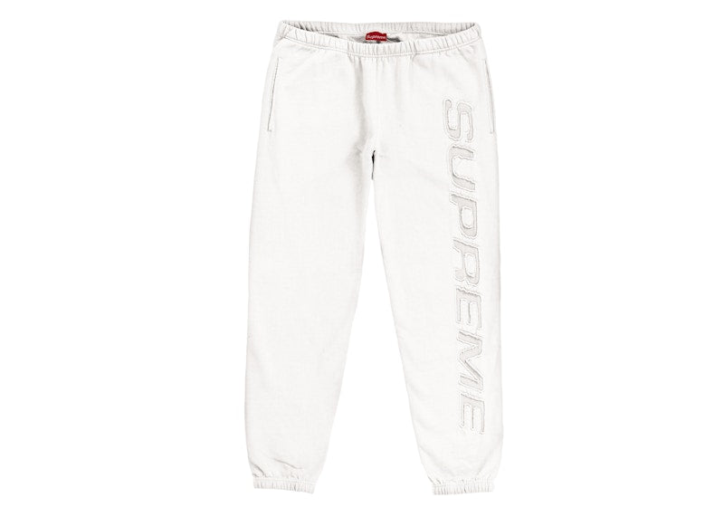 Supreme Set In Logo Sweatpant White