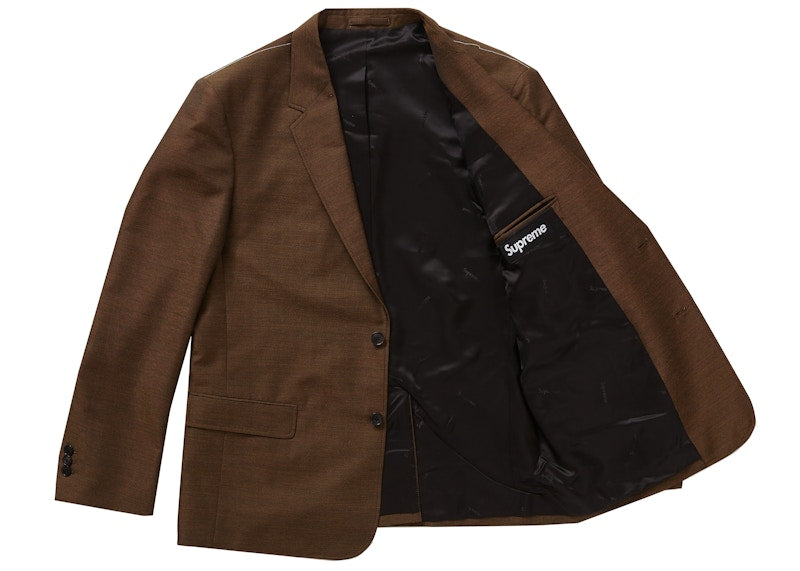 Supreme Sharkskin Suit Brown
