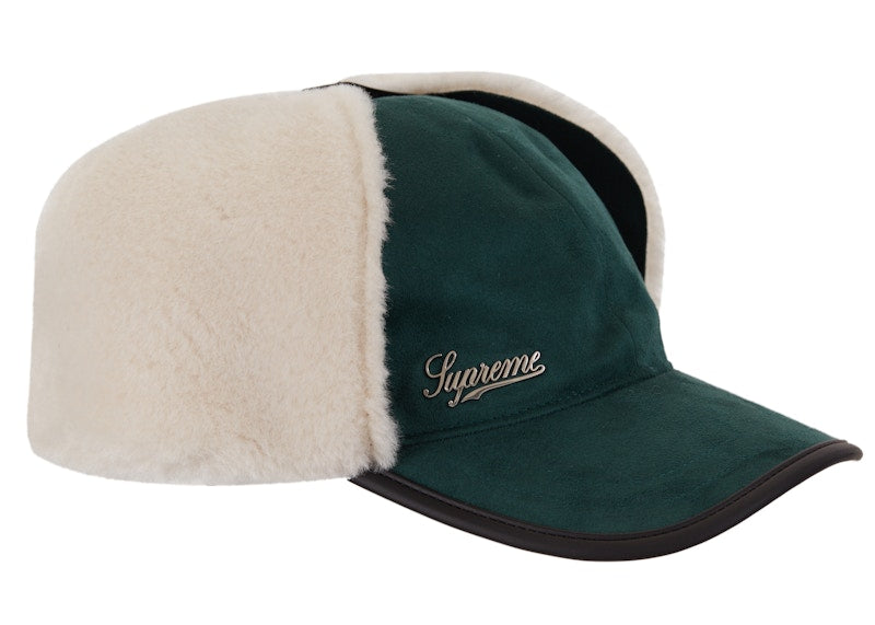 Supreme Shearling Earflap 6-Panel Green