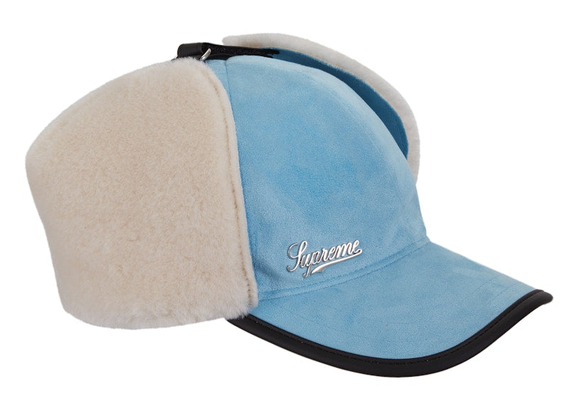 Supreme Shearling Earflap 6-Panel Light Blue