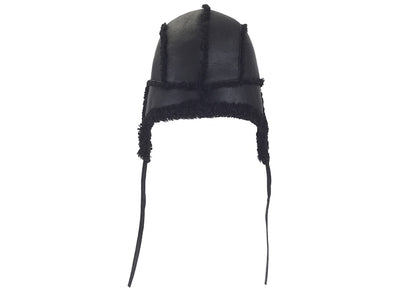 Supreme Shearling Lined Earflap Cap Black