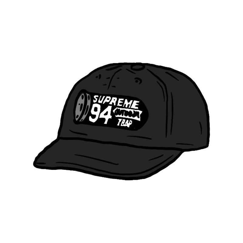 Supreme Shell Patch 6-Panel Black