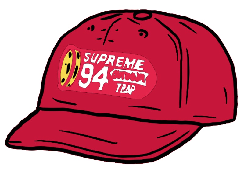 Supreme Shell Patch 6-Panel Red