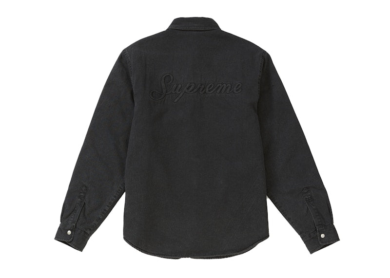 Supreme Sherpa Lined Denim Shirt Black