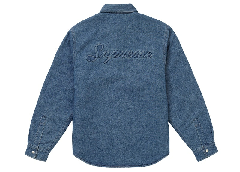 Supreme Sherpa Lined Denim Shirt Blue