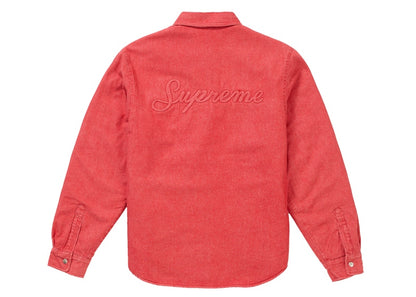 Supreme Sherpa Lined Denim Shirt Red